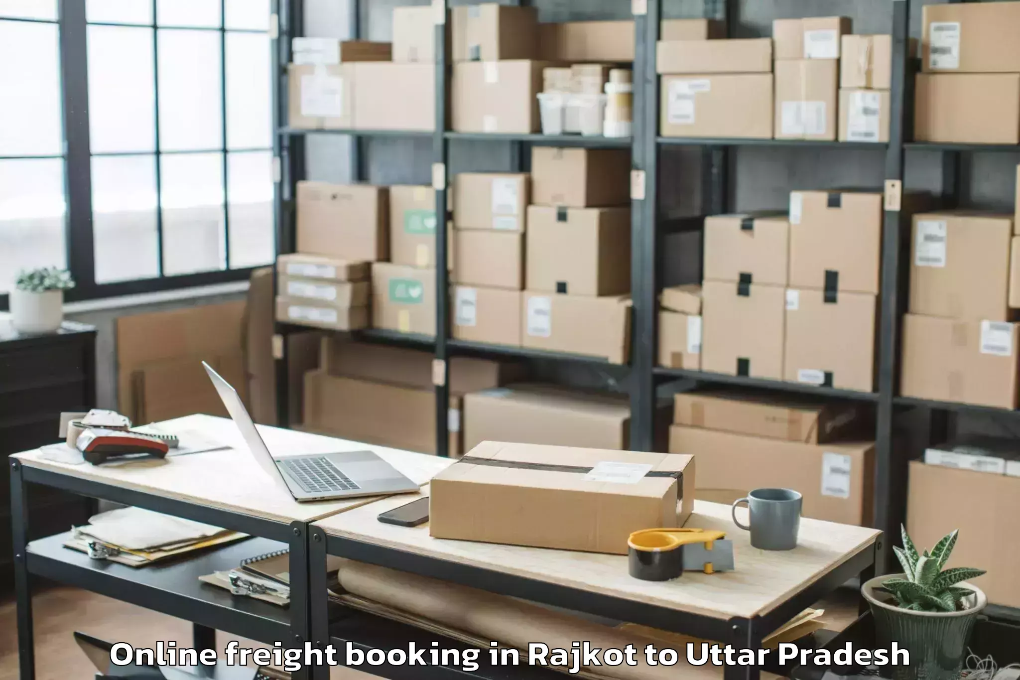 Easy Rajkot to Sahara Ganj Mall Online Freight Booking Booking